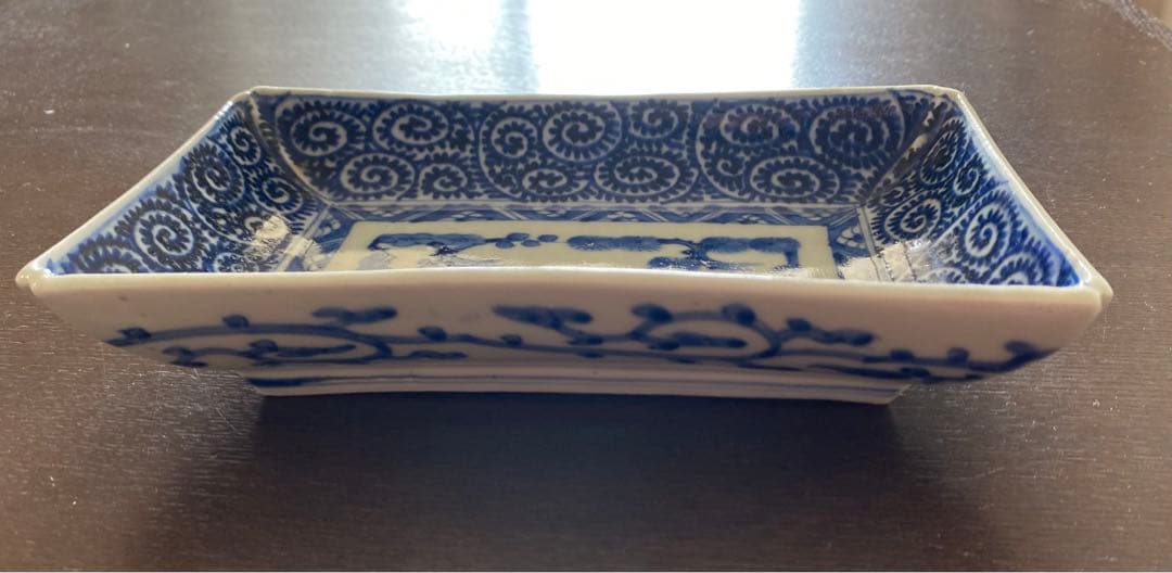 希少　古伊万里タコ唐草文長皿　5枚