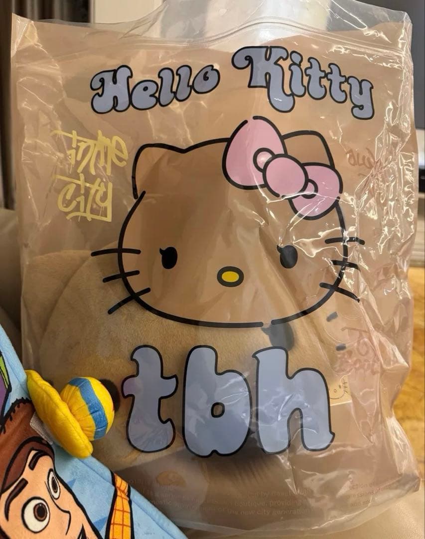 海外限定Hello Kitty x TBH フード付きネックピロー ブラウン