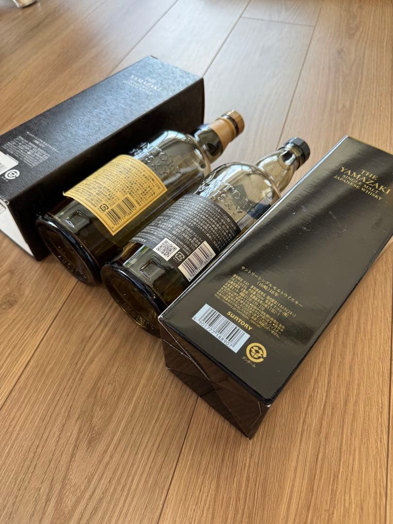 山崎 12年 18年 セット から瓶、空箱のセット