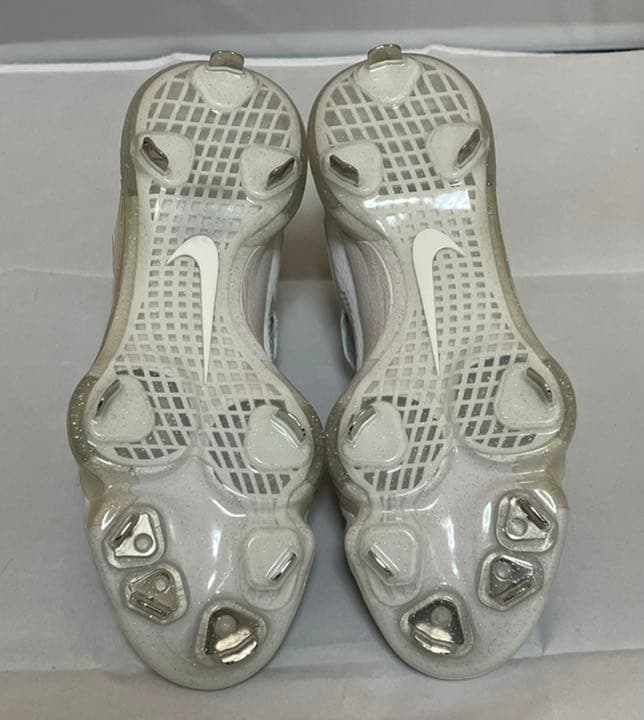 NIKE 野球 スパイク トラウト7 25cm ホワイト ゴールド シルバー