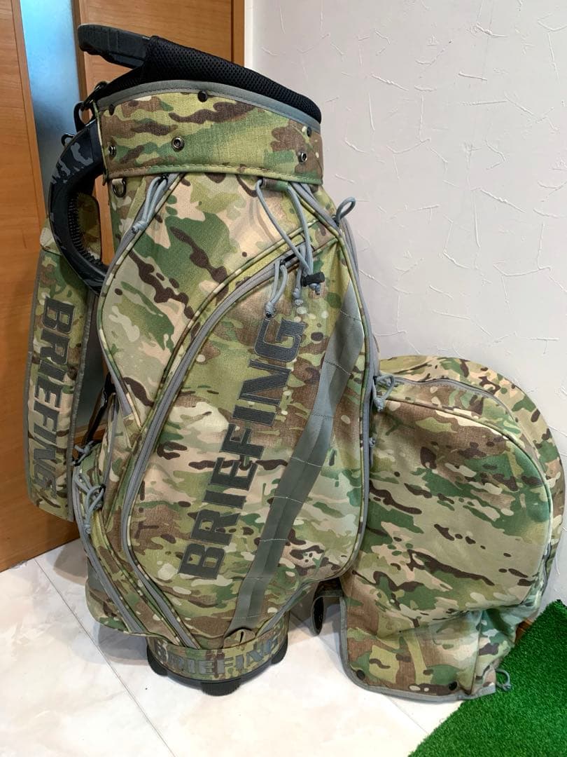 希少　完売　美品　ブリーフィング　キャディバッグ　CR-5 迷彩　カモ