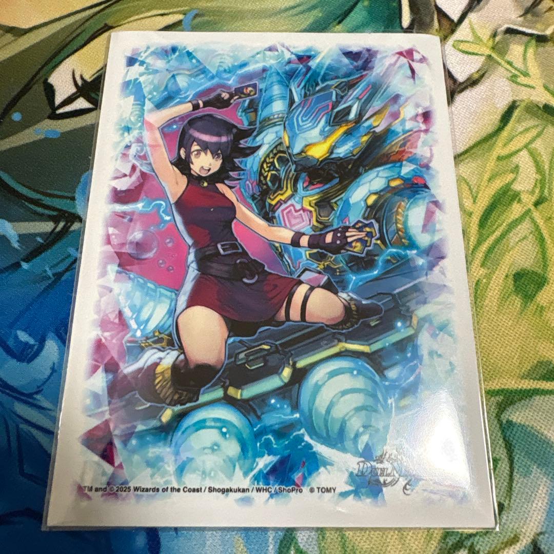 青単サイバー　デッキ　スリーブ付き