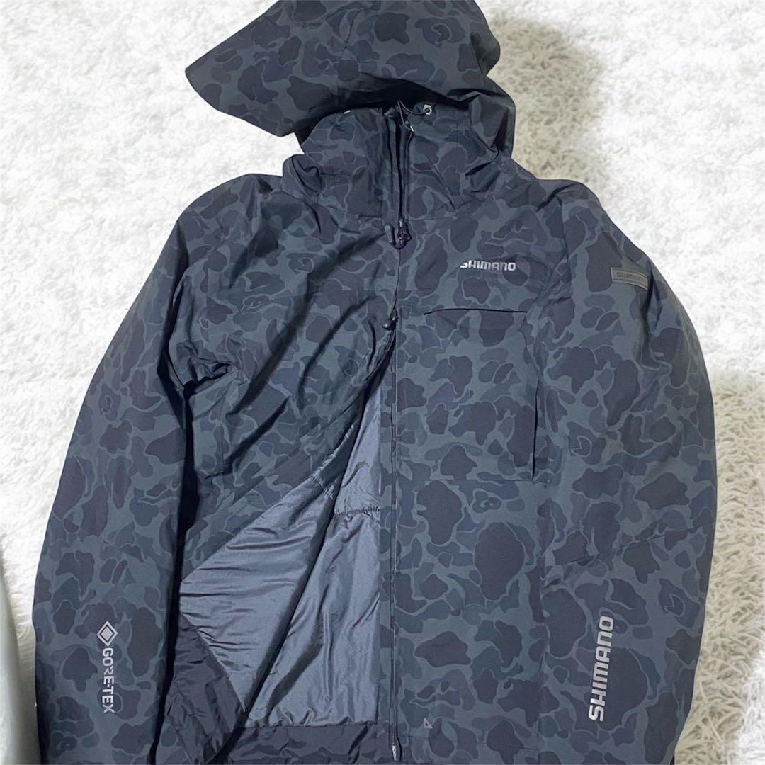 極美品✨SHIMANO シマノ GORE-TEXウェア　上下セット 迷彩 防寒