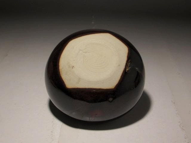 桶谷定一　大梅茶入　「遠山」堀内流十二代兼中斎　宗完花押 r497