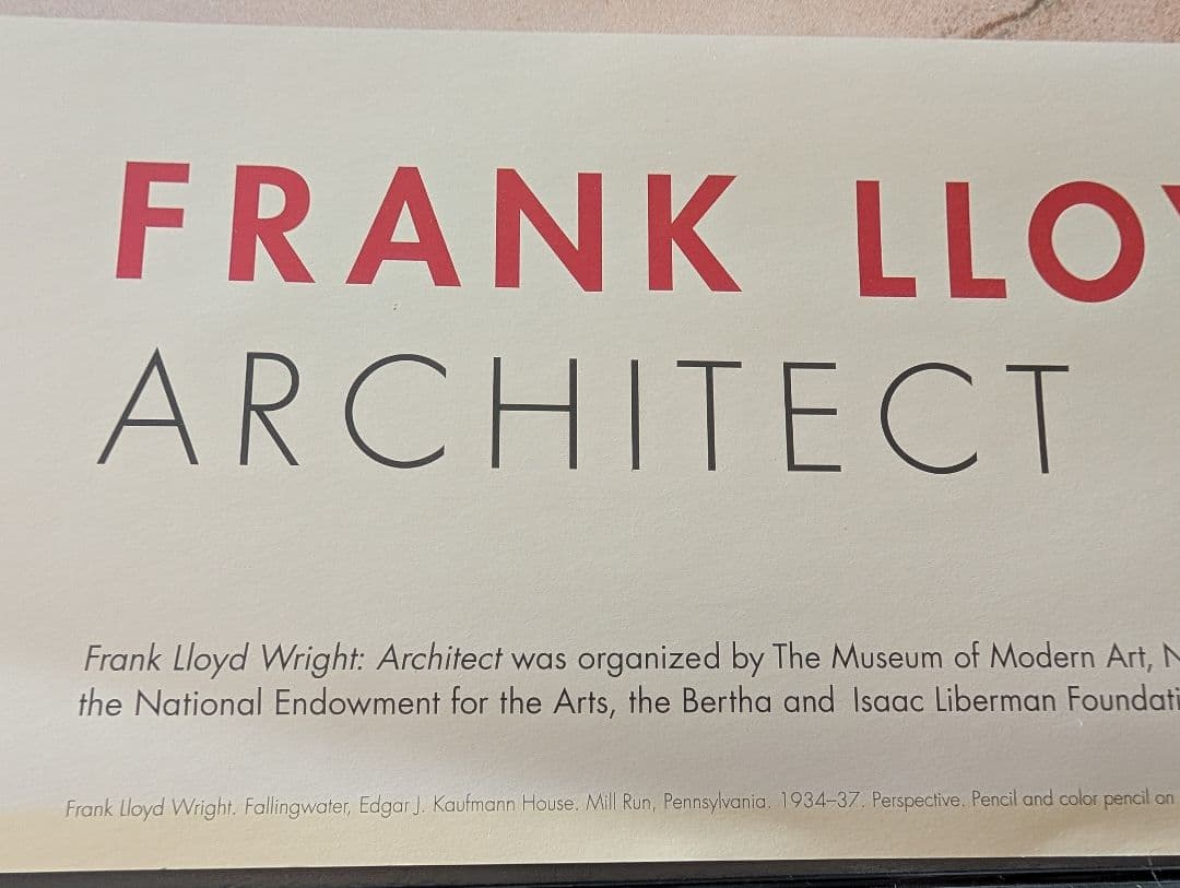 絶版希少ビンテージポスター フランクロイドライト展 1994年 NY近代美術館