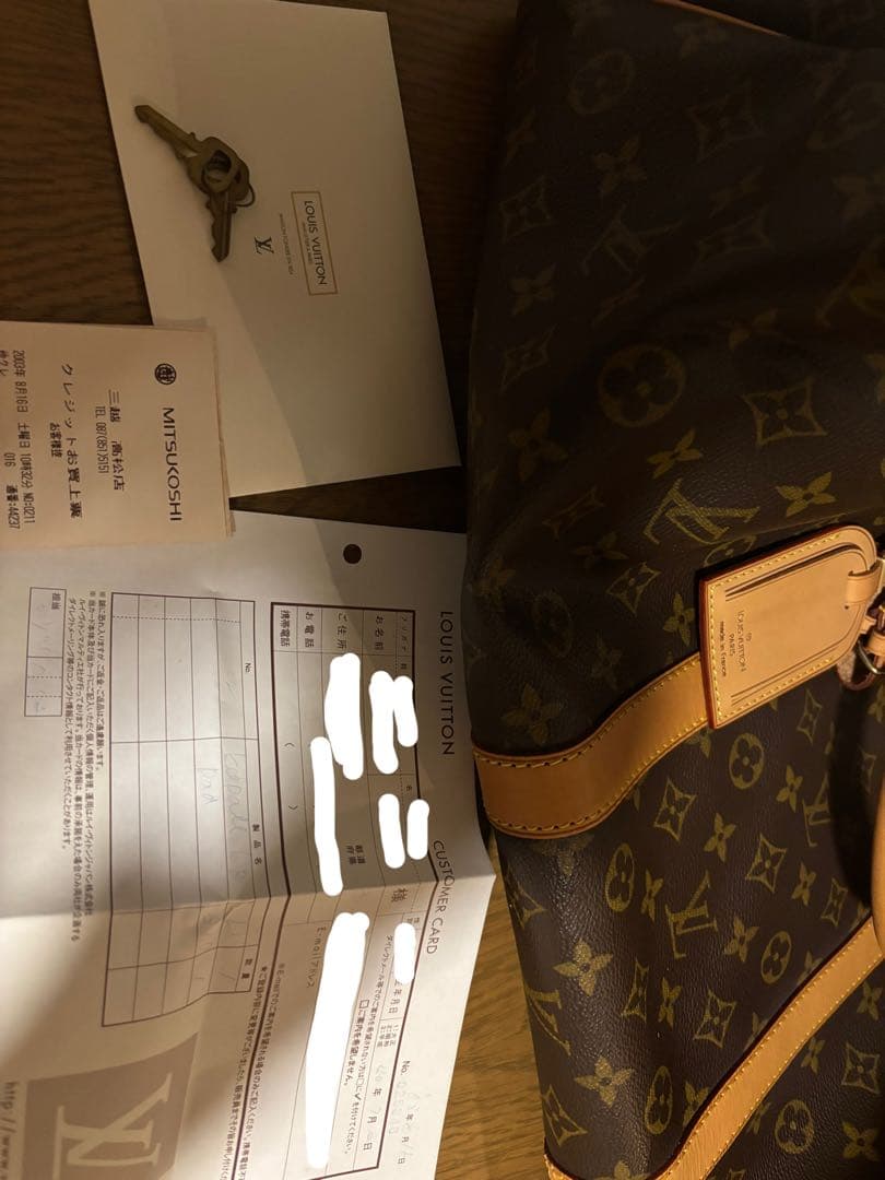 【美品】Louis Vuitton キーポル60 レシート、カスタマーカード有り