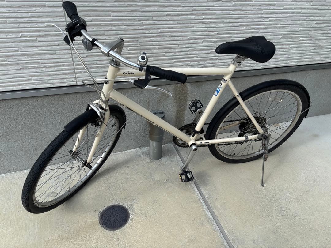 福岡直接取引　クリームCS 26インチ 前後純正フェンダー付き