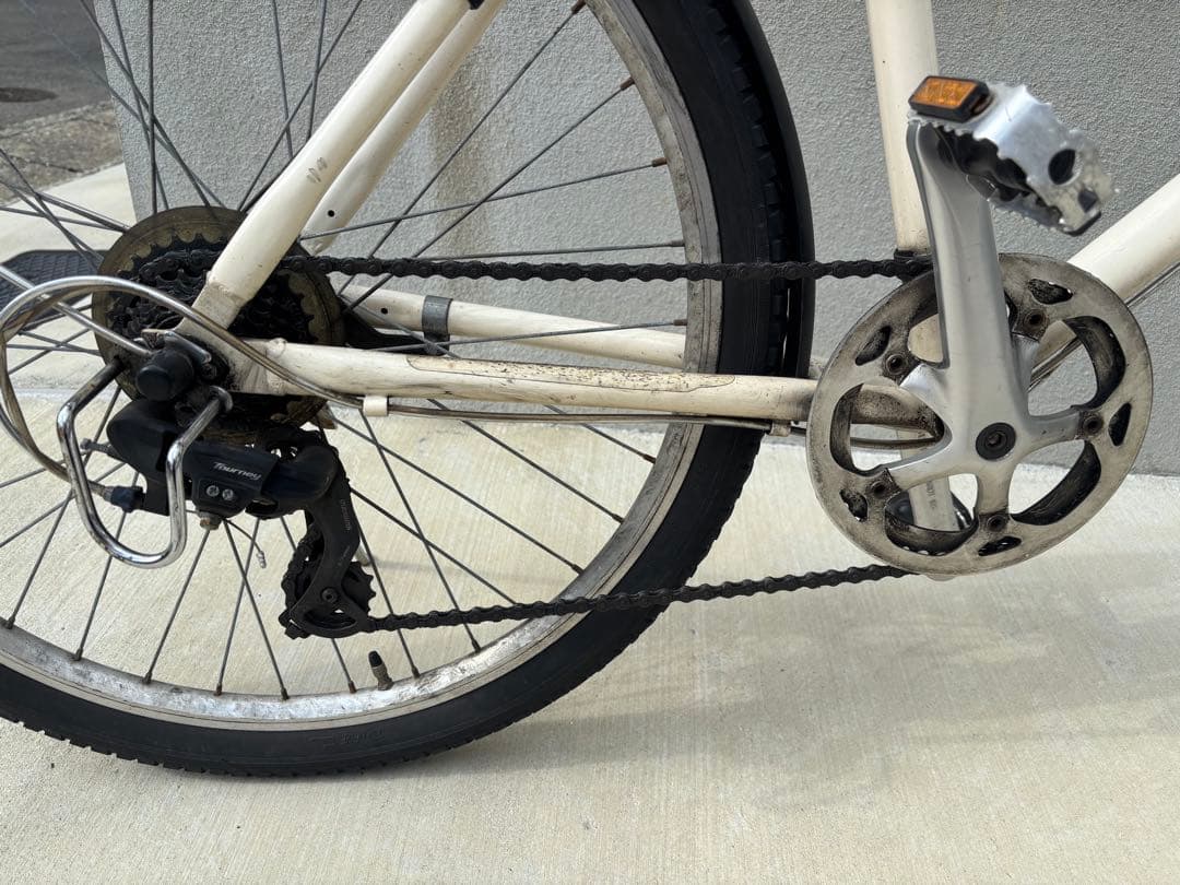 福岡直接取引　クリームCS 26インチ 前後純正フェンダー付き