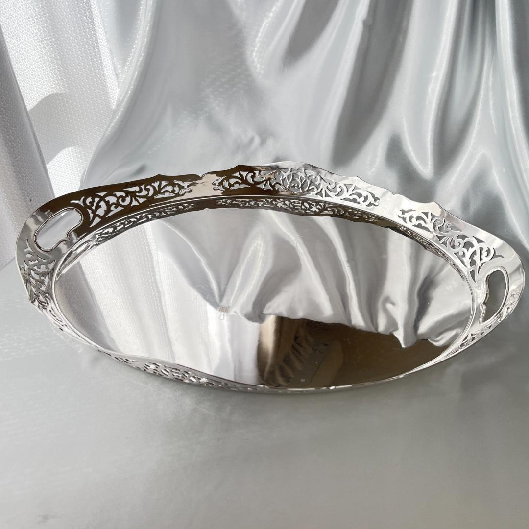 【e Heath & Co】 アールヌーボー 透かしのトレー 46cm