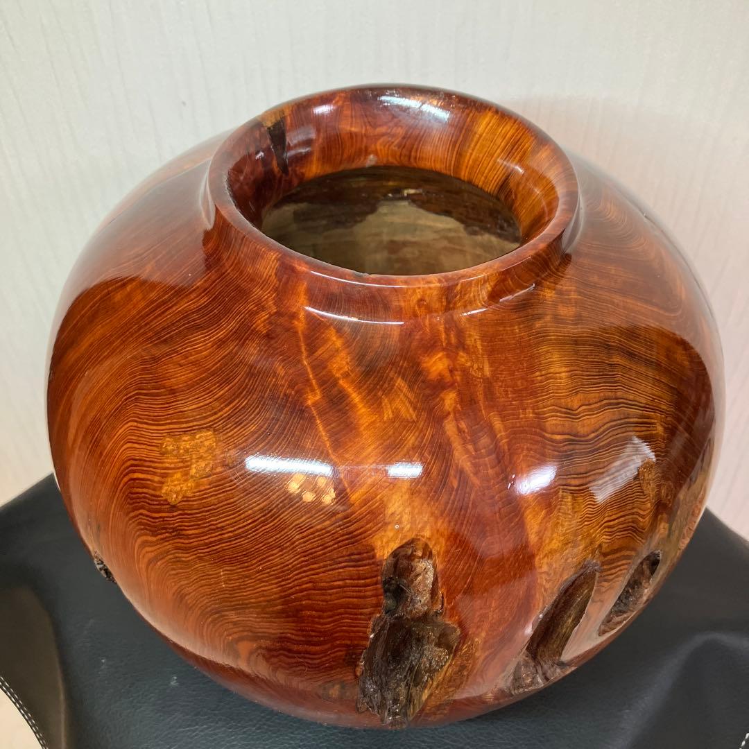 美品　希少材　屋久杉　屋久杉壺　屋久杉工芸品　世界遺産　年代物