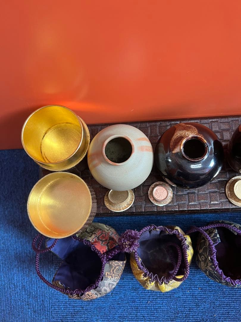 1314 茶入4客　茶筒1客　蓋置1 客　まとめ売り