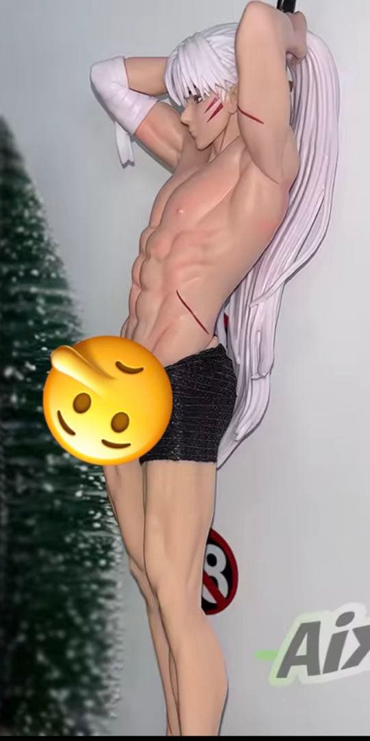 剣を持った筋肉質な殺生丸 フィギュア、 犬夜叉、リアルなディテール 箱無