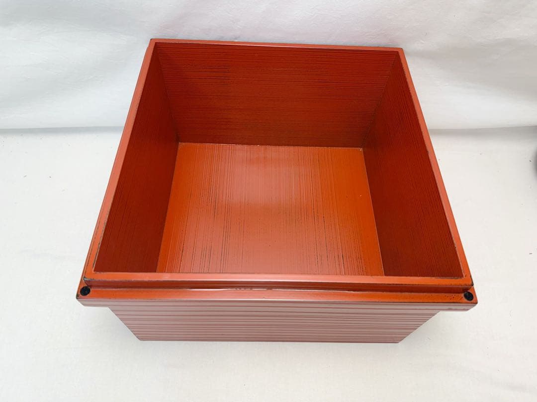 未使用 茶道具 根来塗 茶箱 茶道具一式 十四点セット 茶器入れ 元箱