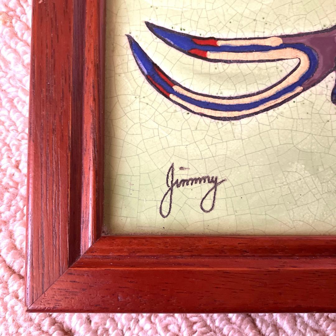 ジミー大西 「ピースバード」陶板画 タイルアート