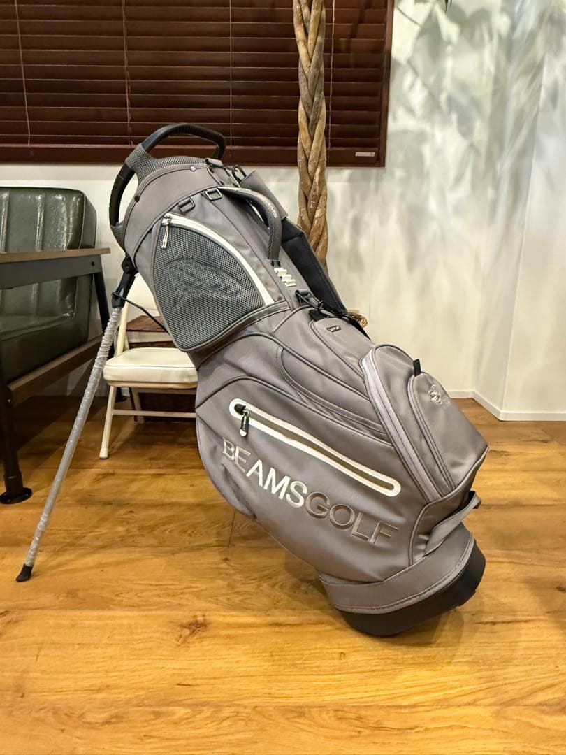BEAMS GOLF キャディバッグ グレー