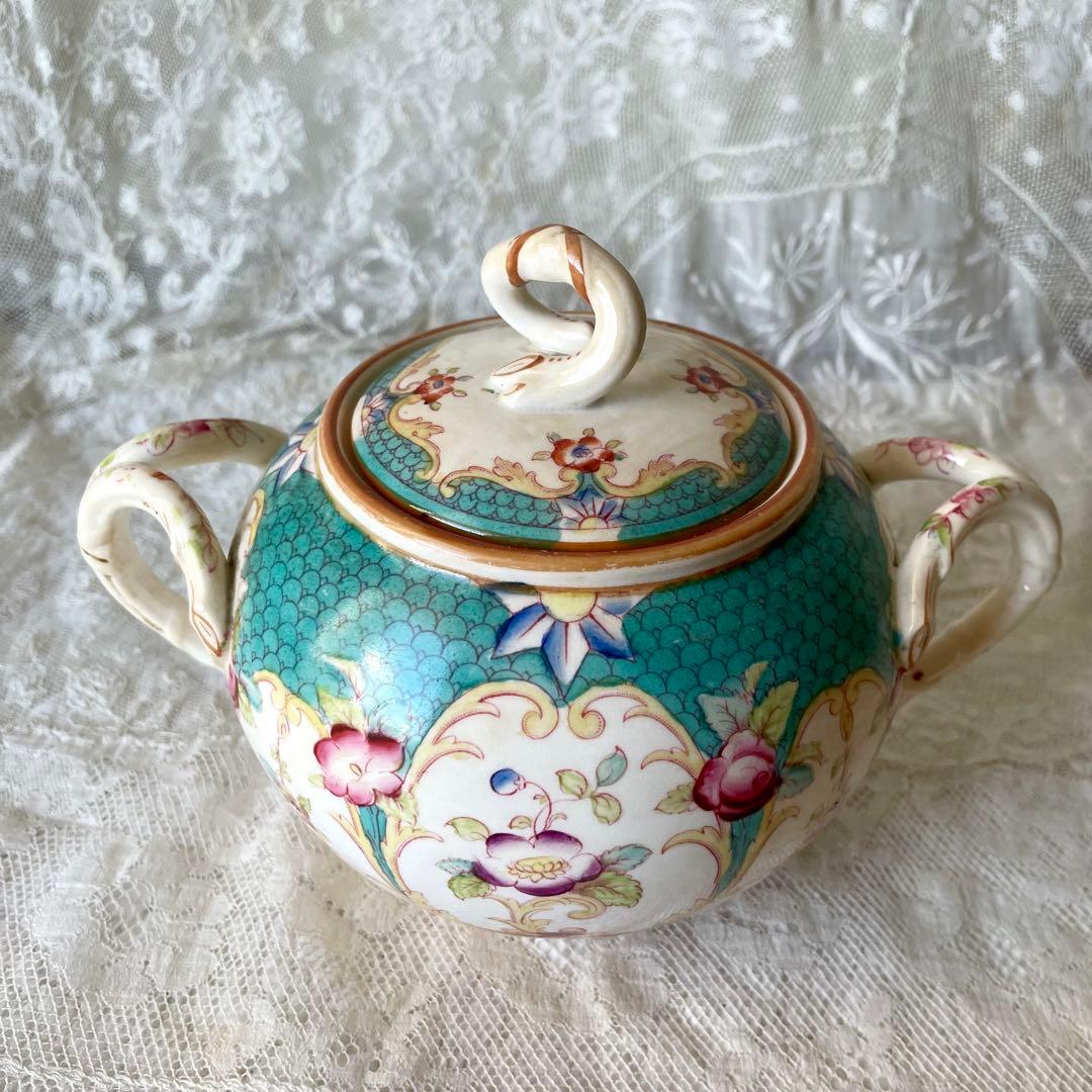 サルグミンヌミントン　シュクリエ　シュガーポット　フランスアンティーク