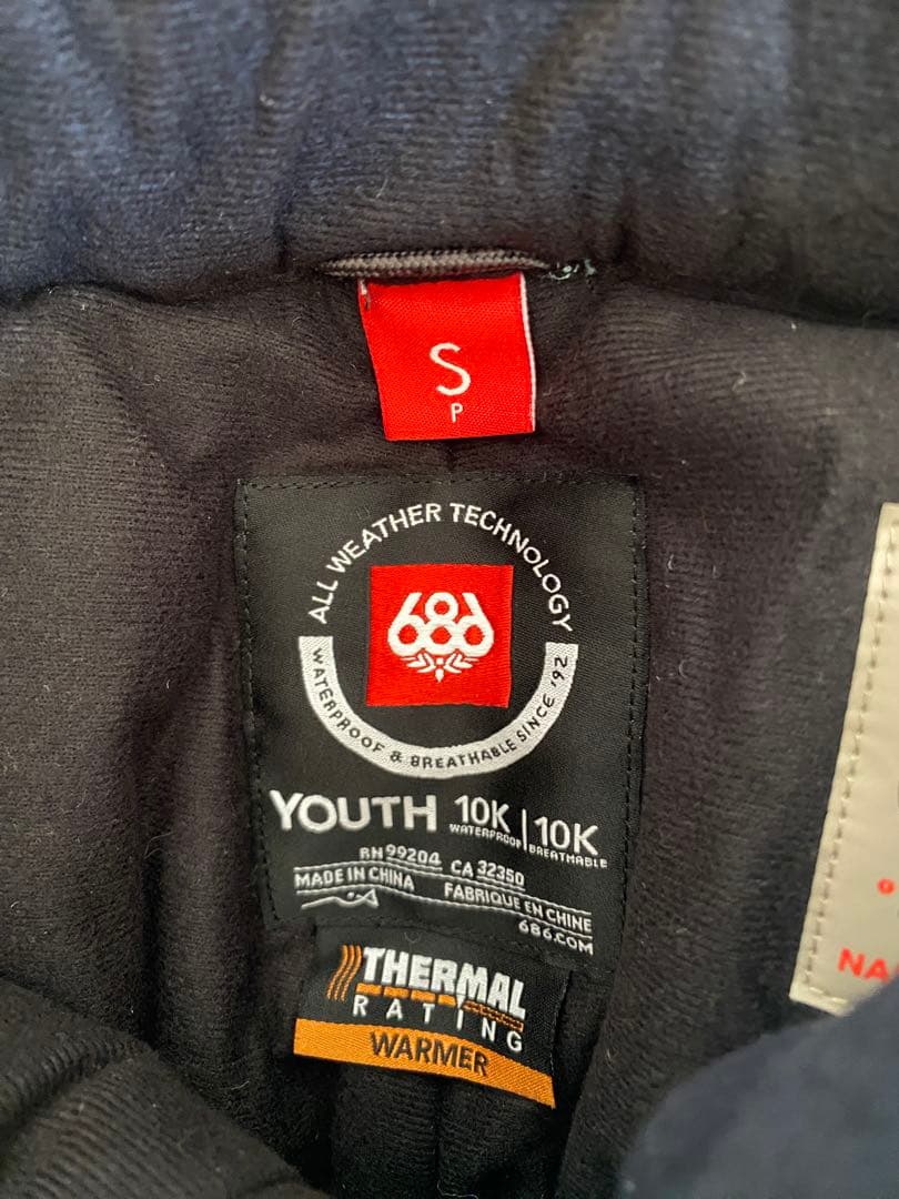 686 子供用 スノーボードウェア Sサイズ ミントグリーン/ブラック