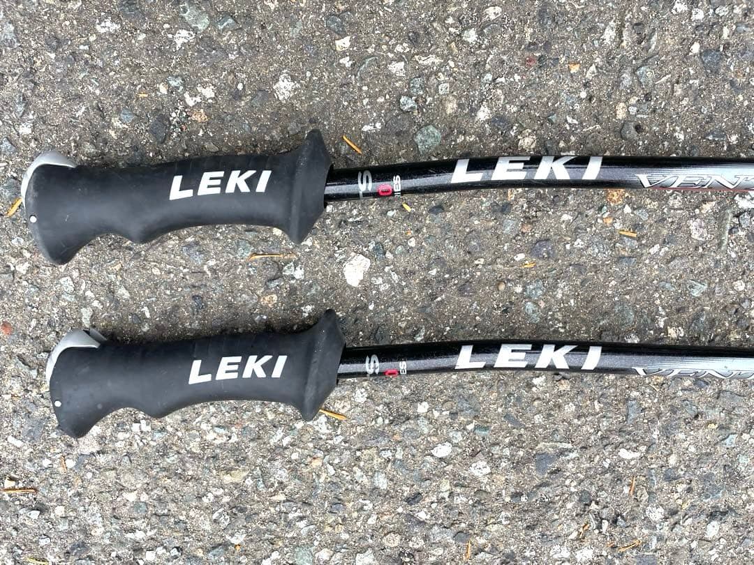 LEKI スキー ストック 長さ105cm ブラック
