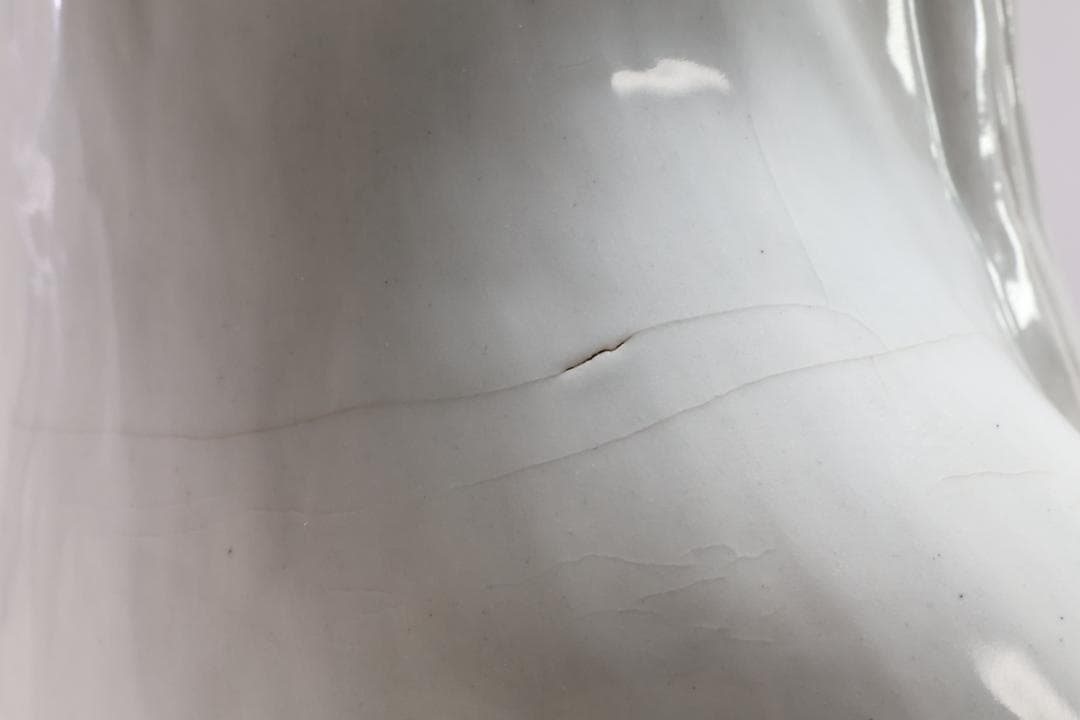 仏教美術　九谷焼　峰光作　特大　聖観音菩薩立像　願掛け　高さ94㎝　BK120