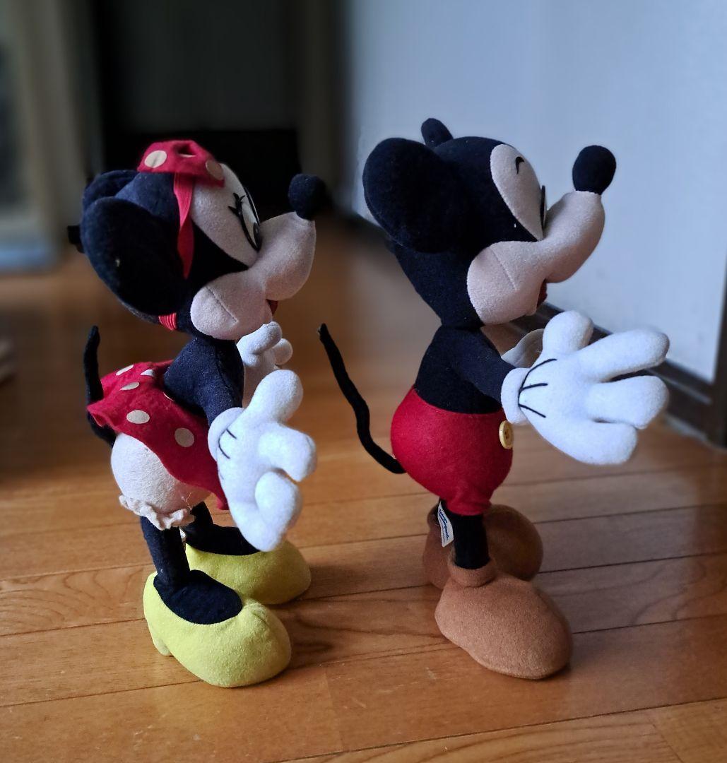 【激レア】レトロなミッキーミニー針金入りぬいぐるみ