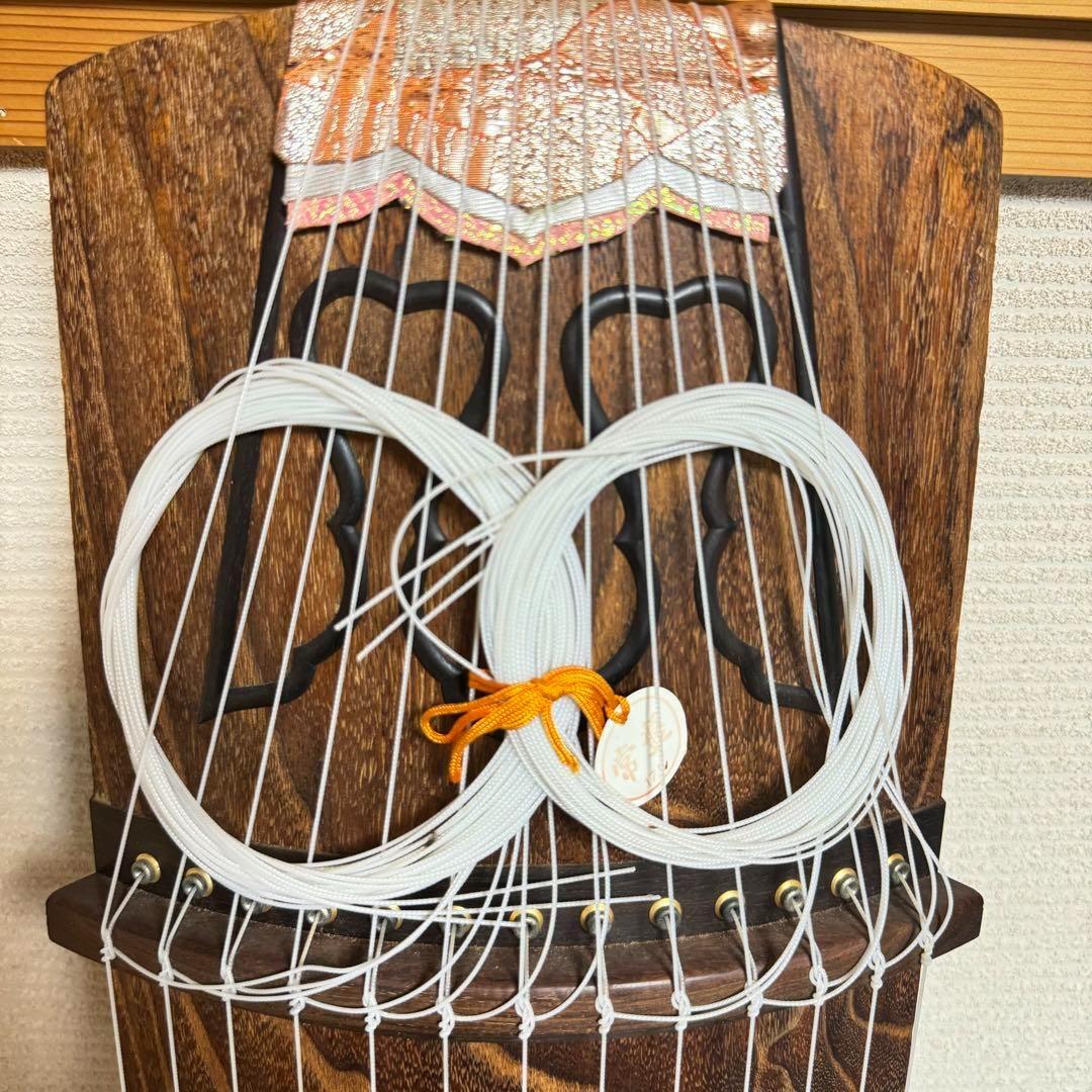 高級　箏　琴　綾杉彫　くり甲　透かし玉縁包み　山田流　蒔絵　螺鈿　13弦　ケース