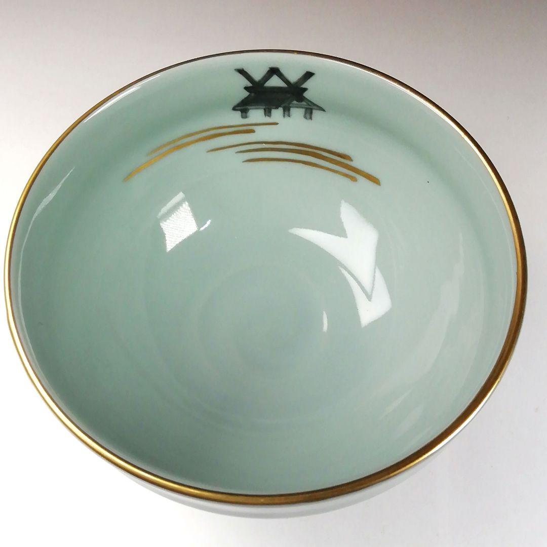 Ｔ３３６　茶碗　『彩磁　参道絵』『二代　手塚玉堂』　共箱　抹茶碗　茶道具