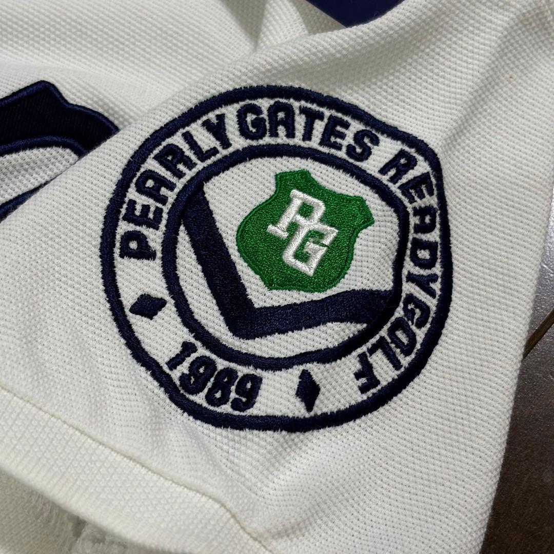 ★パーリーゲイツPEARLYGATES★定番系半袖ポロシャツ新品未使用ホワイト白