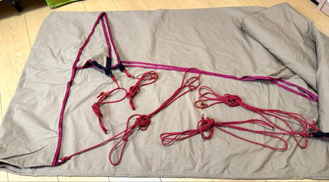 テンマクデザイン ムササビウイング 13ft TC タープ 焚き火version