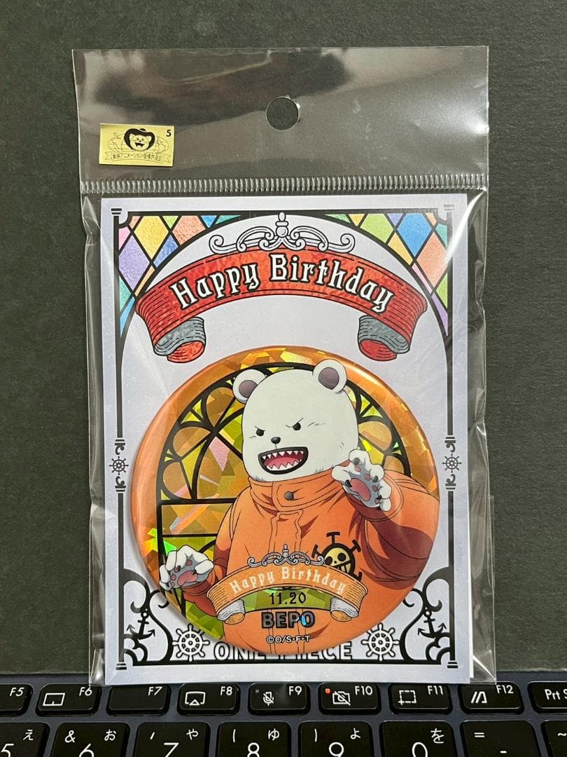 「ワンピース」べポ　バースデ缶バッジ、アクリルスタンド、ホログラムプレート