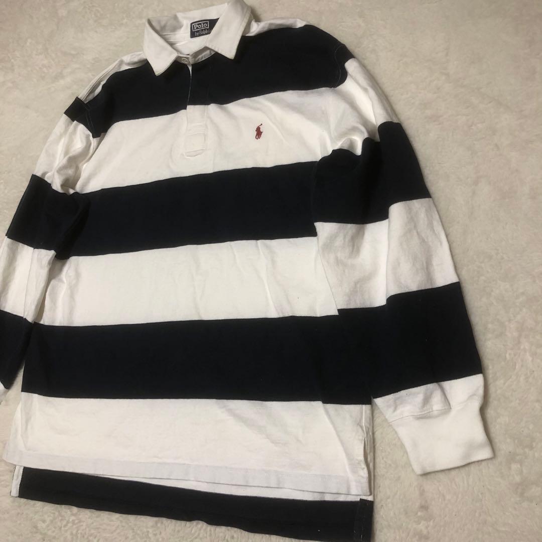 ポロラルフローレン　ラガーシャツ　ポロシャツ　ボーダー　ポニー刺繍　常田大希着用