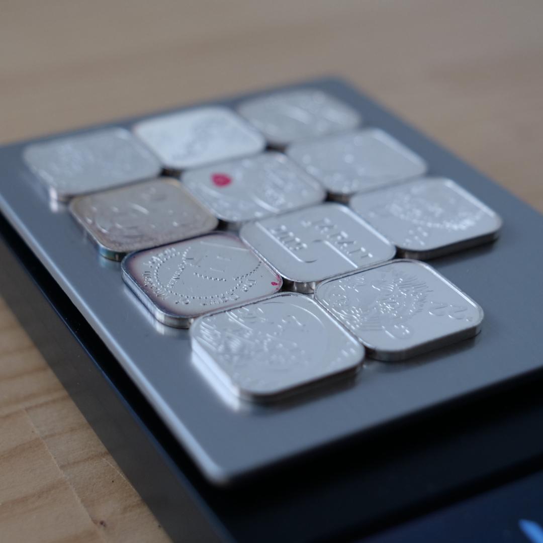 造幣局製　銀メダル　銀銘板　純銀製