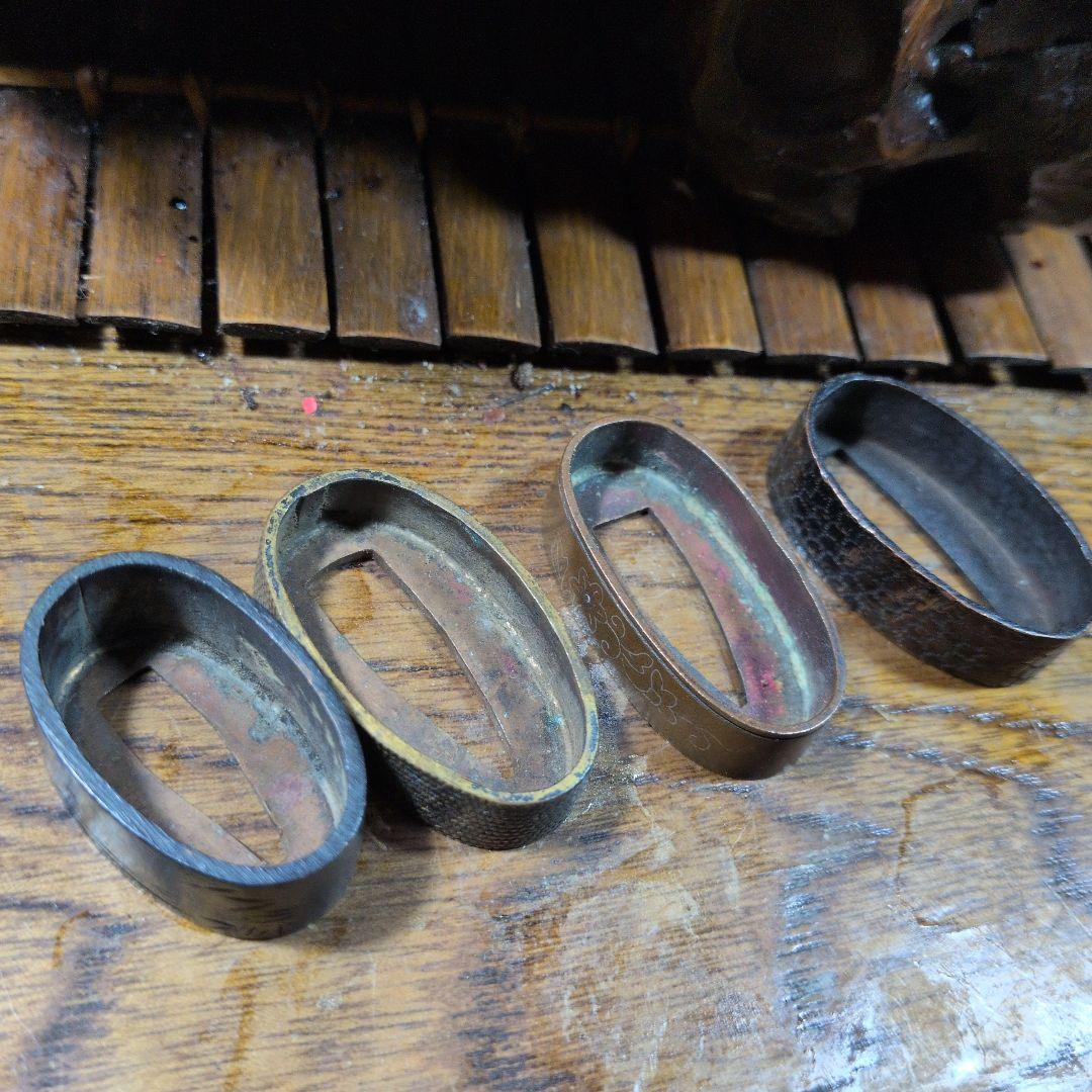 金属縁頭4点セット 武具用