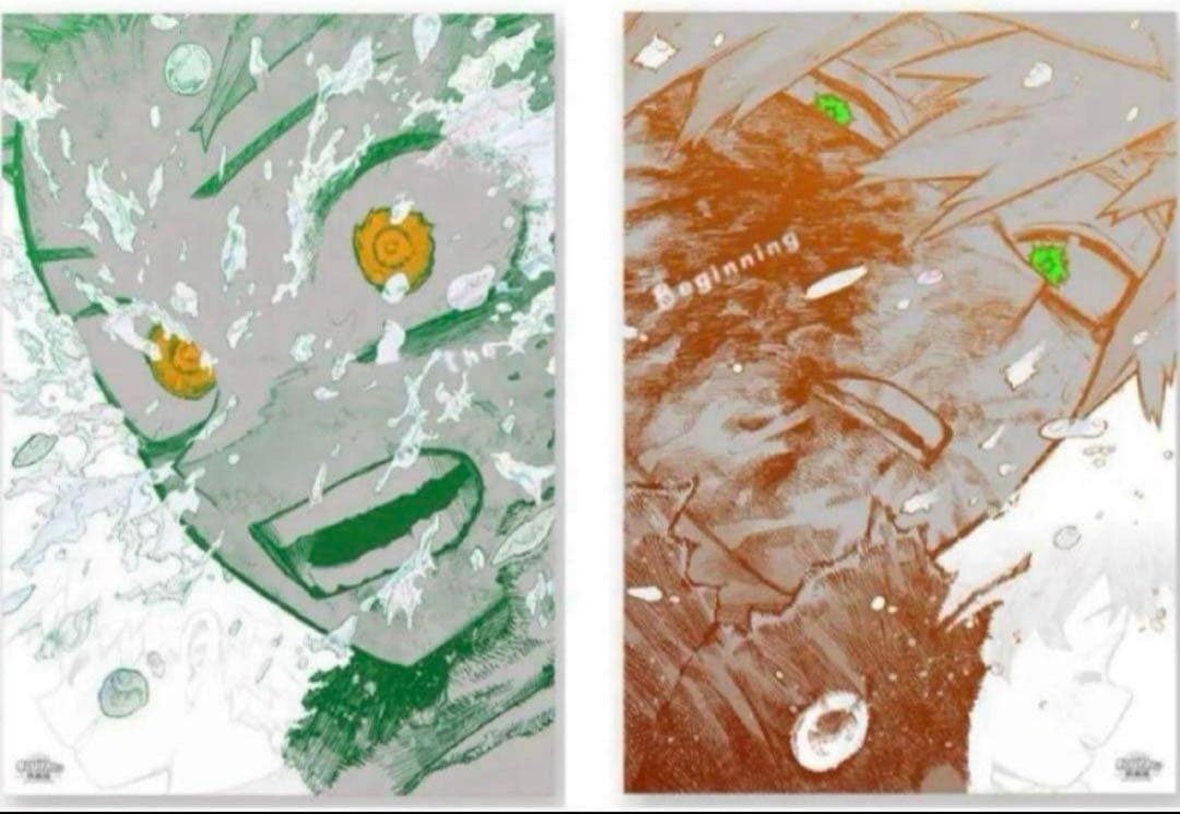 ヒロアカ原画展　A2ポスター　緑谷　爆豪　未開封 The Beginning