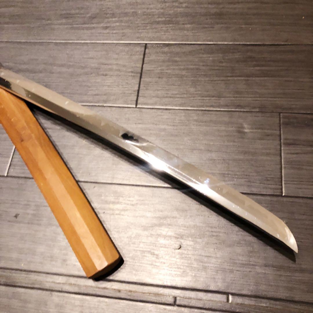 模造刀 白鞘 段平　居合刀 刃文 拵え　太刀