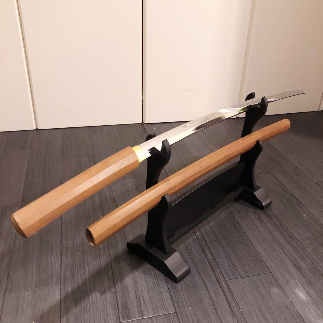 模造刀 白鞘 段平　居合刀 刃文 拵え　太刀