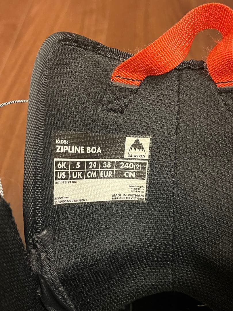 BURTON KIDS ZIPLINE BOA 24cm スノーボードブーツ