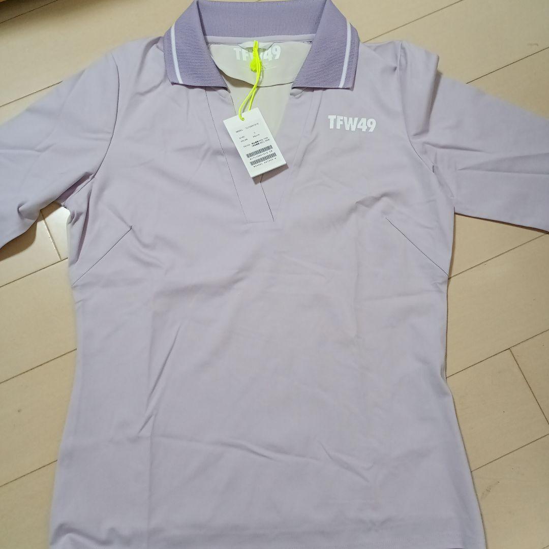 TFW49 ゴルフシャツ Lサイズ パープル