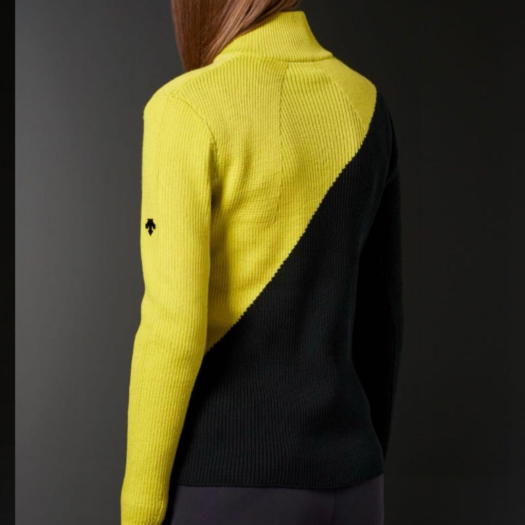 デサント カッティングデザイン ジップスタンド セーター