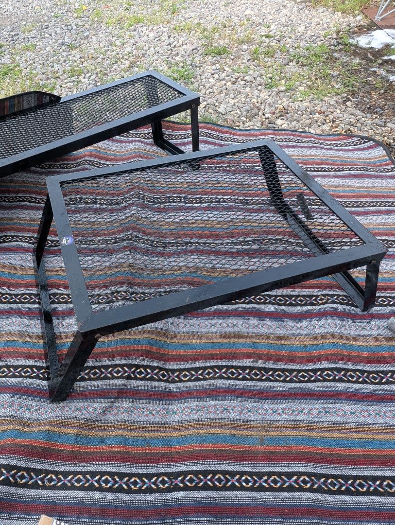 キャンプマニアプロダクツ アイアングリルスタンド2セット