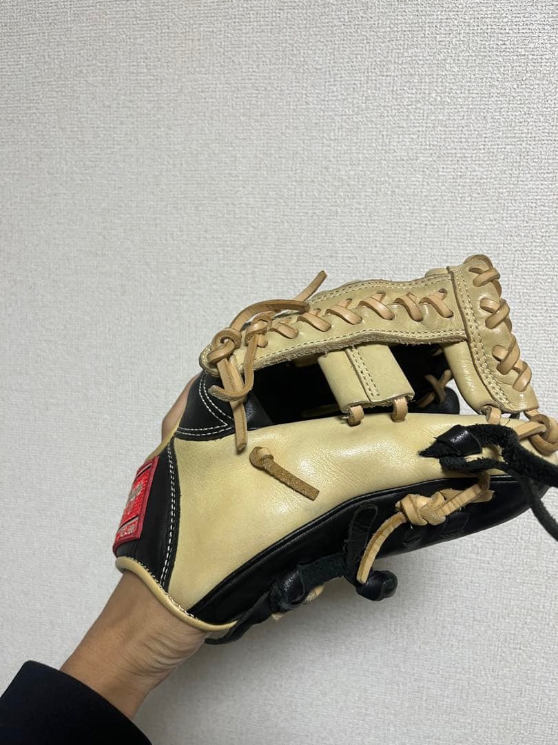 Rawlings 軟式グローブ 黒/キャメル　岡本モデル
