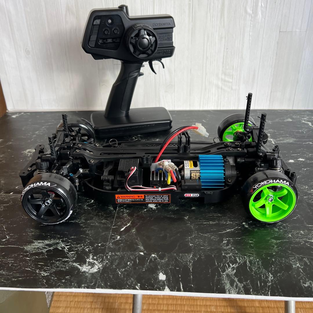 タミヤTT01 キレ角アップドリフト仕様S15シルビア未塗装ボディ付きフルセット