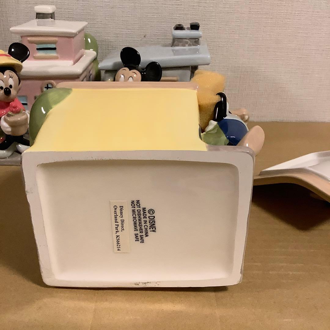 ディズニー　ミッキー・ミニー・グーフィー 陶器フィギュア　収納容器　小物入れ
