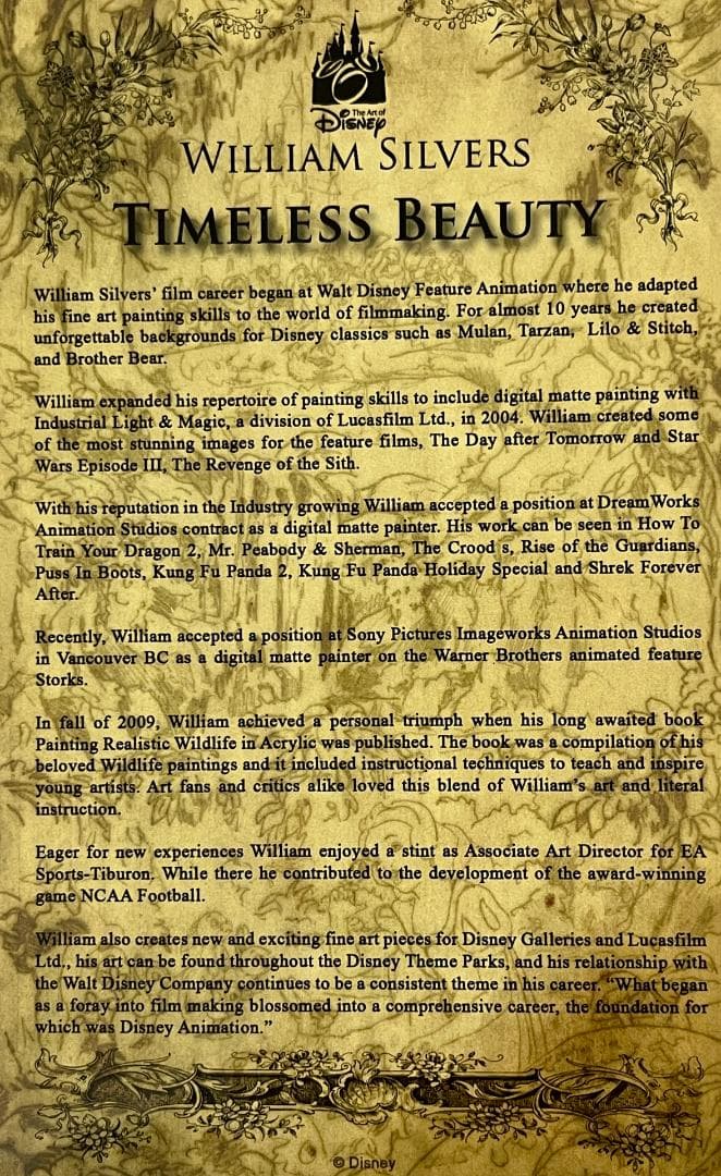 オフィシャル 美女と野獣 アート サイン入り ディズニー Disney 正規品