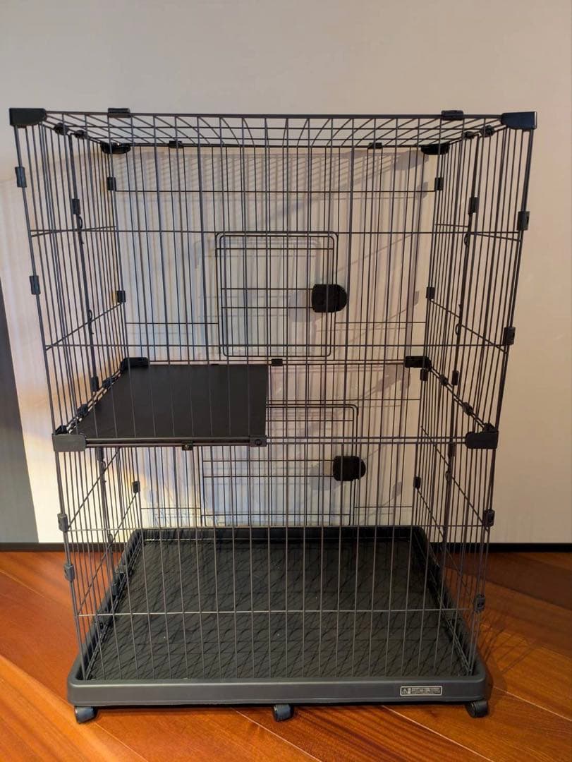 キャットケージ 二段構造 アッシュグレー アイリスオーヤマ スタンダード