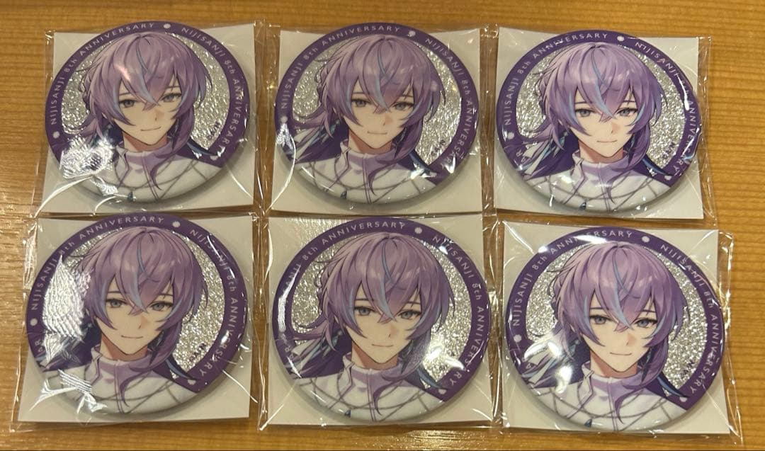 にじさんじ　8th 8周年　グリッター缶バッジ　星導　ショウ