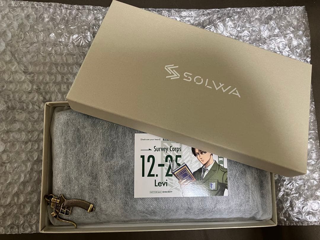 進撃の巨人 SOLWAコラボ レザーラウンドウォレット(長財布)グリーン