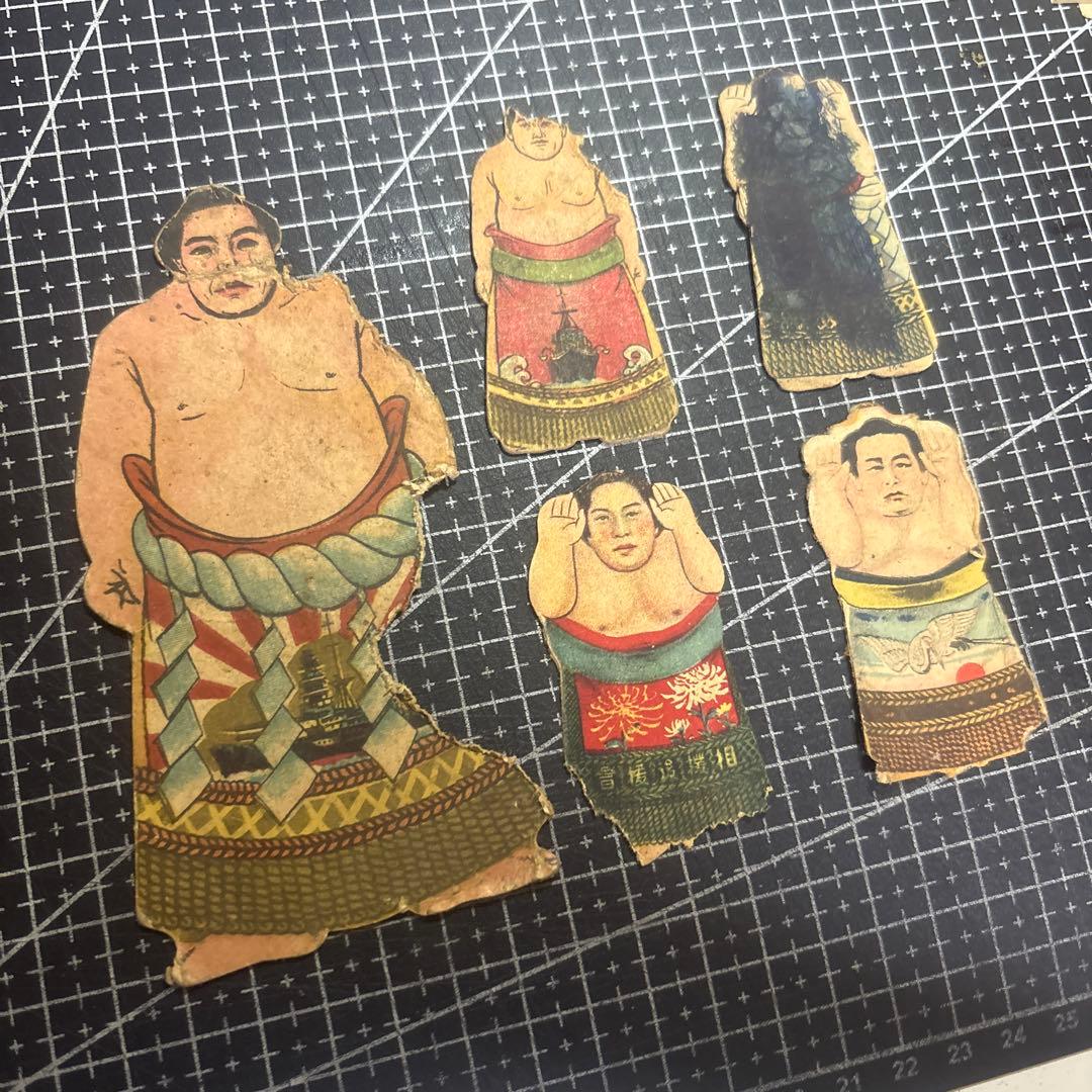 大相撲力士 相撲人形 レア 5枚セット