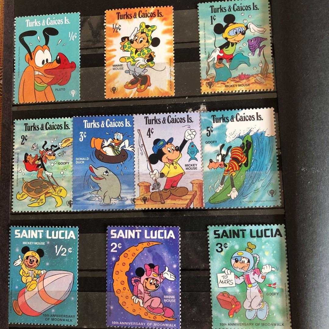 大コレクション！ディズニー切手183種！様々な物語シリーズ！ストックブックに