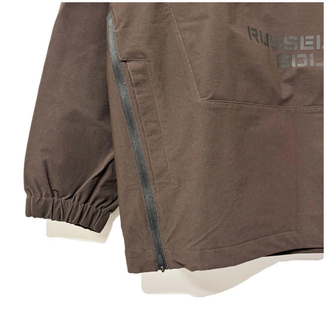 新品 ラッセルノ ゴルフ ハーフジップ プルオーバー ブルゾン ブラウン L 5