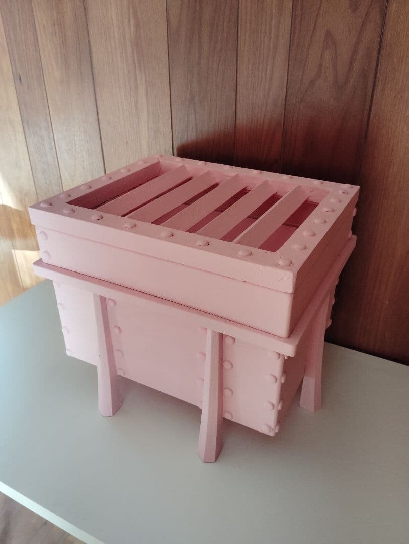 お賽銭箱　ピンク　47x38x40cm